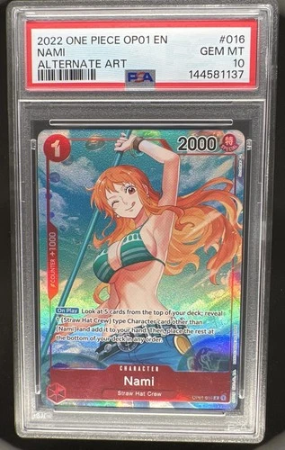 2022 One Piece Romance Dawn Nami Alternate Art #OP01-016 PSA 10 GEM MINT