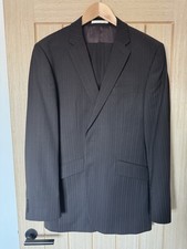 Men’s Limehaus 2-piece wool blend Suit - Dark Brown Slim Fit 40R 34R