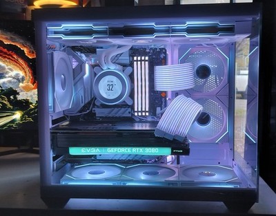 EVGA RTX 3080 10GB + 13th Gen I7 Aesthetic Gaming PC Ultra 1080p & 1440p, Med 4k