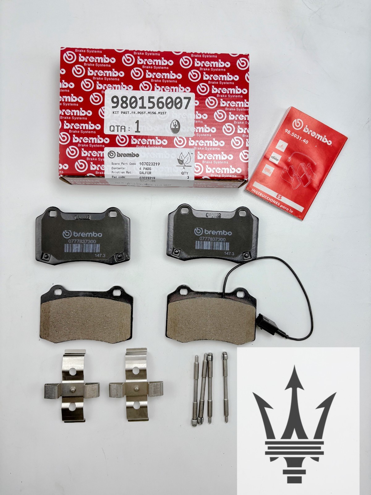 OEM GENUNIE 2014-16Maserati Quattroporte GTS 3.8L front rear brake pads & rotors