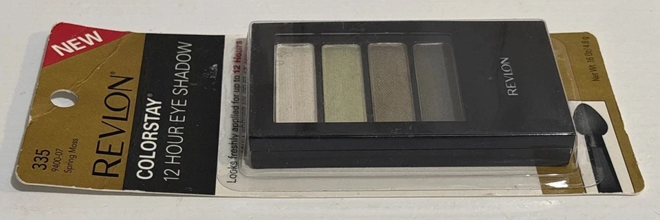 REVLON Colorstay 12 Hour Eye Shadow Quad 335 SPRING MOSS .16 oz 4.8 g NOS - Image 4 of 4