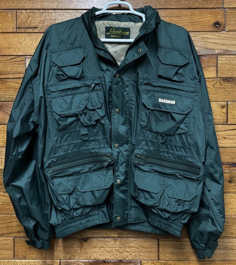 Hodgman Lakestream Sportsman Fishing Jacket Green With Hood Vintage Size XXL
Opens in a new window o