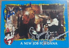 1989 Topps Ghostbusters II SIGOURNEY WEAVER PETER MACNICOL #10 🔥 Autograph 1/1