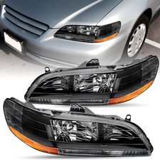 Headlight Assembly Pair Compatible With 1998-2002 Honda Accord Halogen Headlamp Headlight Assembly Pair Compatible With 1998-2002 Honda Accord Halogen Headlamp