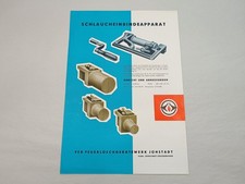 Infoblatt Prospekt Feuerwehr Schlauchbindeapparat VEB Jöhstadt DDR