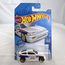 Hot Wheels 1:64 1988 Honda CR-X White Gold Wheels Honda Series Diecast 123/250