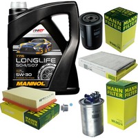 Mann Inspektionspaket 5L Mannol Longlife 504/507 5W-30 FüR Seat Ibiza II 1.9 Sdi