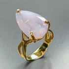 18 ct jewelry Natural Lavender Quartz Ring 925 Sterling Silver Size 8 /R474556