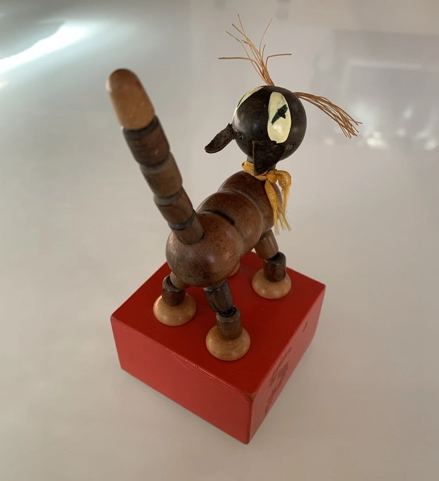 ANCIEN WAKOUWA Chat EN BOIS FONCTIONNE - Photo 3/4