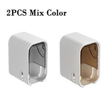 2PCS Wall Mounted Toothbrush Holder Dustproof Toothbrush Storage Box with Dust C