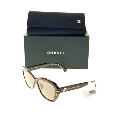 Chanel Cateye Sunglasses CH5510A 714/83 Brown Tortoise Gold  display picture 1