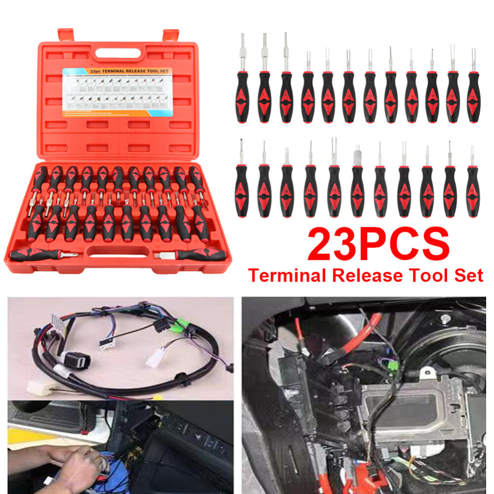 23pc Car Electrical Terminal Wiring Crimp Connector Pin Remover Release ...