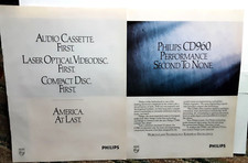 1988 Philips CD 960 Performance 2 Page Original Print Ad vintage 80s