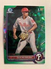 ALEX McFARLANE #BDC-117 2022 Bowman DRAFT SAPPHIRE - GREEN PARALLEL /50 1ST