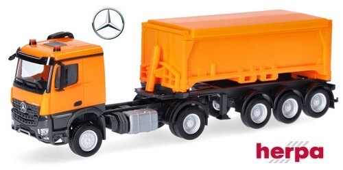 MB Arocs CS + Semi-RQE PTE Abfallcontainer - Herpa - Maßstab 1/87 (Ho) - Bild 1 von 2