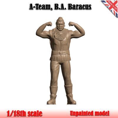 Die A-Team B.A.Baracus Unbemalte Figur 1:18 Maßstab Wasp Bar