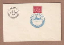 Bohemia & Moravia Scott# J1 -9 October 1940 Prag Post Office Anniversary  cancel