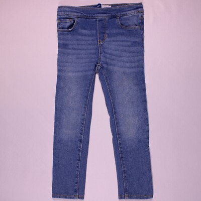 Old Navy Jeans Girls 5 Blue Skinny Pull-On Adj Waist Stretch Denim Fits21.5x17