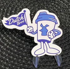 Dutch Bros Sticker: Coffee Cup & Flag