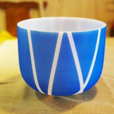 CVNC 432Hz 10"F Heart Chakra Frosted Crystal Singing Bowl Sound Healing Bath