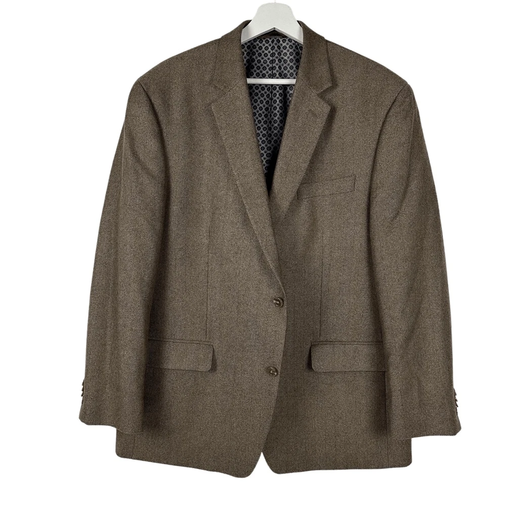 Cappotto sportivo blazer spina di pesce marrone Michael Kors MICHAEL taglia 44R lana cashmere