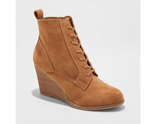 Women's Cora Laceup Wedge Booties - A 