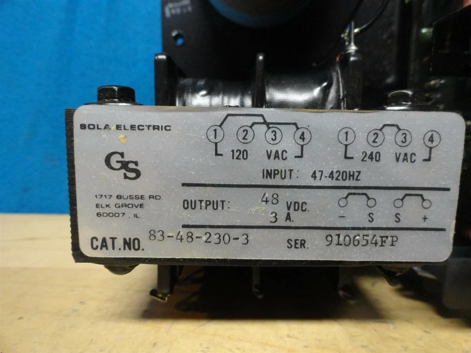 SOLA GS (NUEVO EN CAJA) ~ FUENTE DE ALIMENTACIÓN ~ 83-48-230-3 ~ 48VDC / 120W / 3AMP Foto 3 de 4