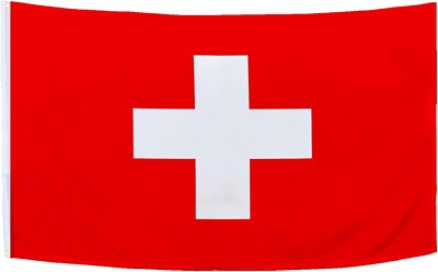 Hissflagge Schweiz Fahne Flagge 150 x 90 cm Banner mit Ösen zum Hissen