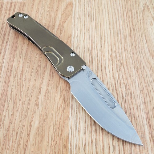 Medford Slim Midi Folding Knife 3.5" S45VN Steel Blade Bronze Titanium Handle - Picture 6 of 12