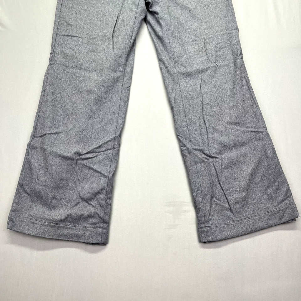 Ann Taylor Fully Lined Grey Trousers Size 4P Flap Pockets Adjustable Waist Wool - Image 3 of 4