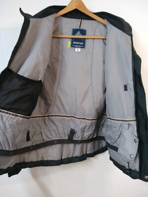 Burton Dry Ride WM L Jacket Black Adjustable Sleeves Zip & Button