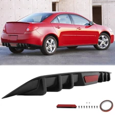 Rear Bumper Diffuser Spoiler Splitter Lip Body Kit w/ LED For Pontiac GTO G6 G8