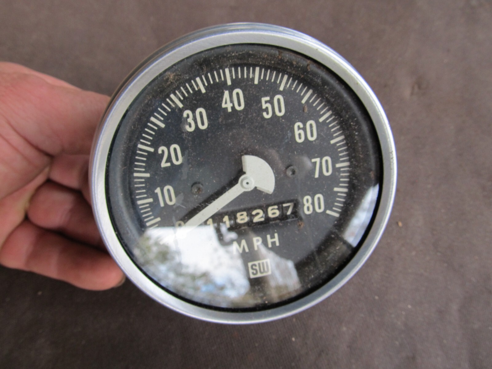 Sw Speedometer Vintage Stewart Warner 3-1/2