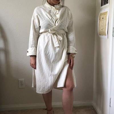 zara striped linen dress