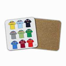 1992 Cricket World Cup Shirts Coaster Memorabilia Hand Sublimated