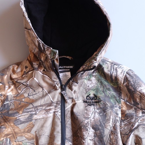 RealTree Camo Camouflage Bomber Jacket Hood Youth Boys Kids XL 14-16 Hunting - Picture 2 of 5