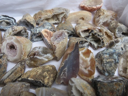 Natural Agate Oco 1 Lb Lots 50 Pieces Total Geodes Half Specimens Polished #7 - Picture 5 of 9