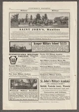 1907 KEMPER MILITARY SCHOOL Magazine AD~WENONAH ACADAMY~Saint John's, Manlius