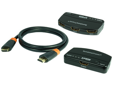 3x1 High Speed HDMI Switch  1080P + 1m High Speed HDMI Kabel FullHD HDTV 3D