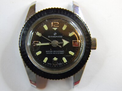 NICE VINTAGE SWISS SINDACO LADIES DIVER WATCH REPAIR