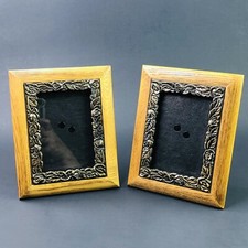 Beautiful Vintage Wooden Picture Frames Gold Bronze color Rose Flowers Hardware