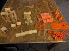 122 Assorted Shaped Wooden Stacking Building Blocks