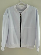 Women's 2 pc Track Suit - White w/ Black Highlights - Size S - New w/o Tags