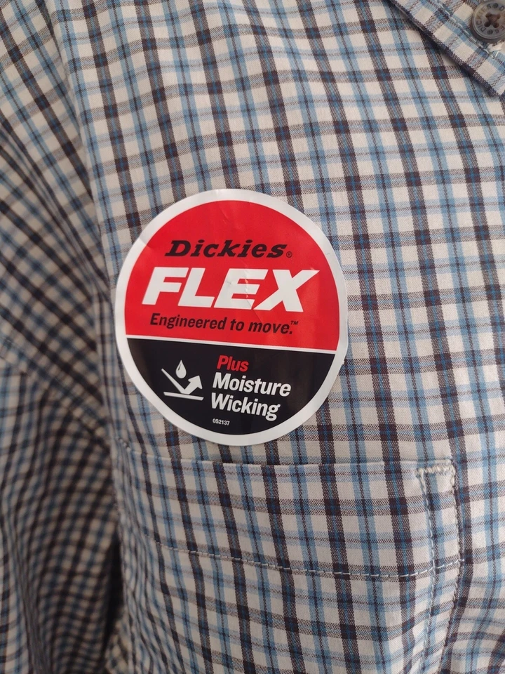 Camisa Dickies Para Hombre XL Calce Relajado Granjero Niño Bordado Multicolor Botón Top Foto 4 de 4