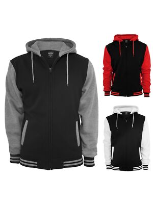 Urban Classics Herren Zip Hoody 2-tone Kapuzenjacke Sweatjacke