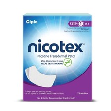 Cipla Nicotex Nicotine Transdermal Patch 7 Patches Step 1-21mg 