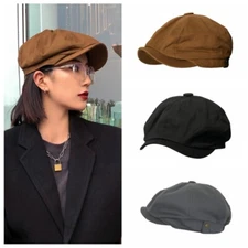 Mens Women Newsboy Caps Vintage Baker Boy Hat Gatsby Beret Cabbie Casual