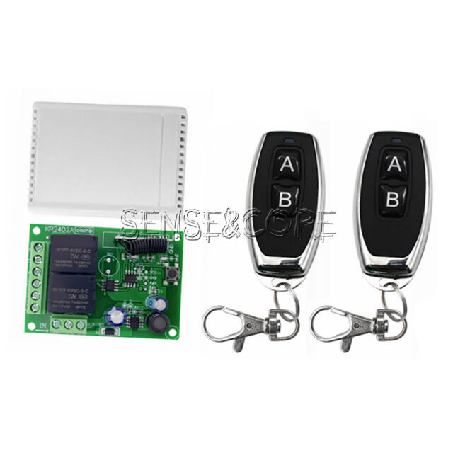 DC6-24V 433Mhz Wireless 2CH Universal Remote Control Switch For Rolling Door