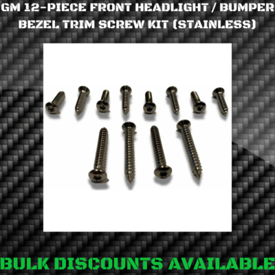 Grand National Screws OEM Black Trim & Screws Kit For 1982-1987
