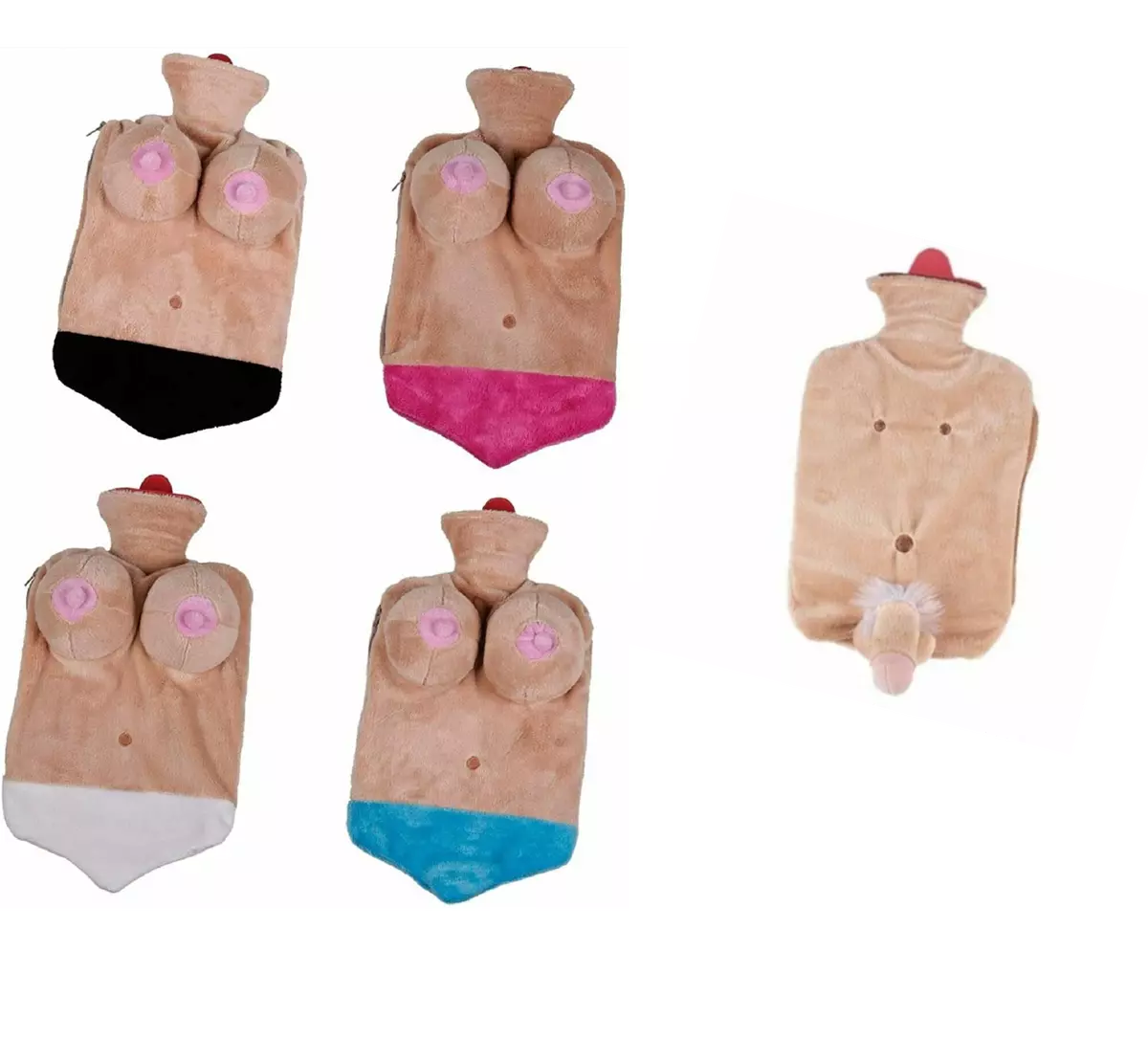 Boobs Willy Hot Water Bottle Novelty Hen Stag Party Birthday Fun